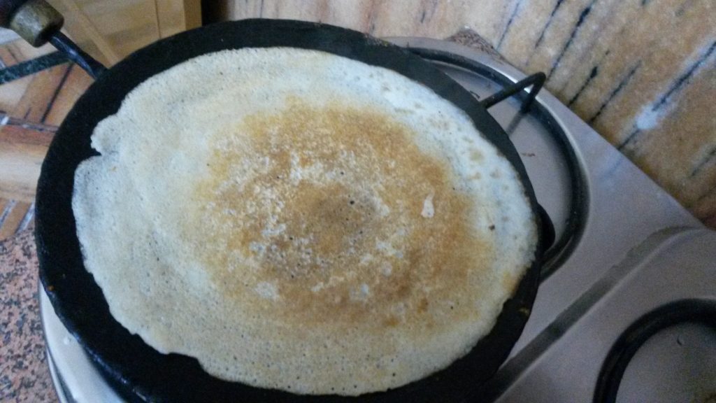 crsip masala dosa on tawa